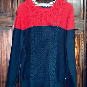 Nautica Men's‎ Red and navy  Sweater